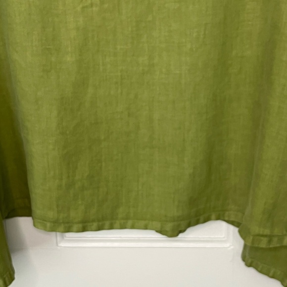 Heaven 100% Linen Womens Long Sleeve Button Front Top Shirt L Coastal Grandma - Picture 7 of 12